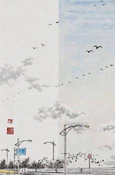 个性简约水彩锁屏-1