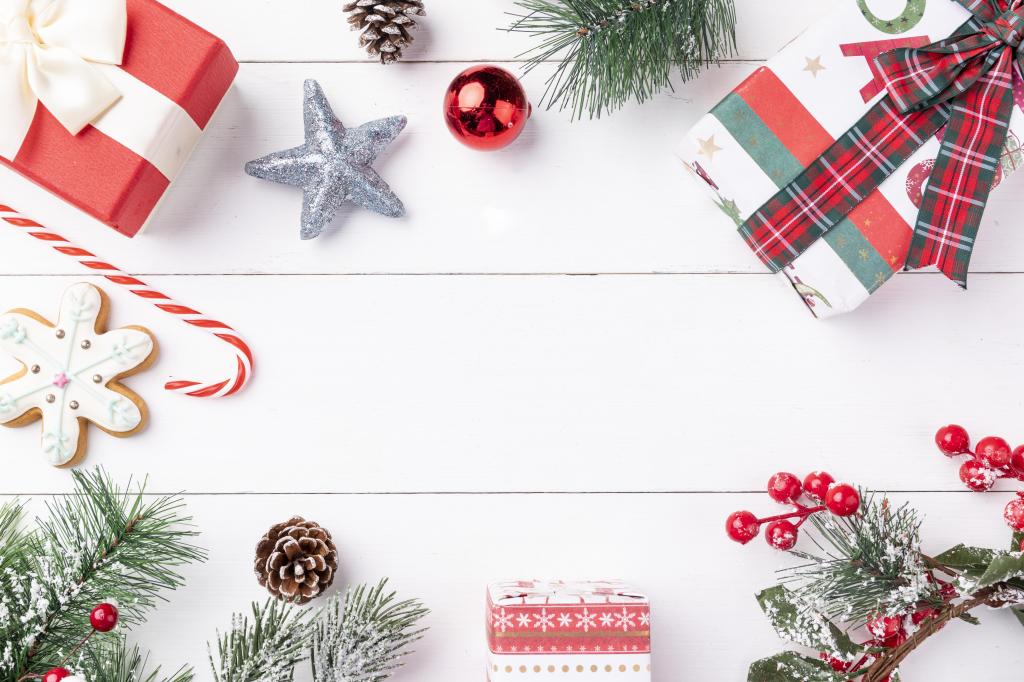 圣诞节白色背景装饰