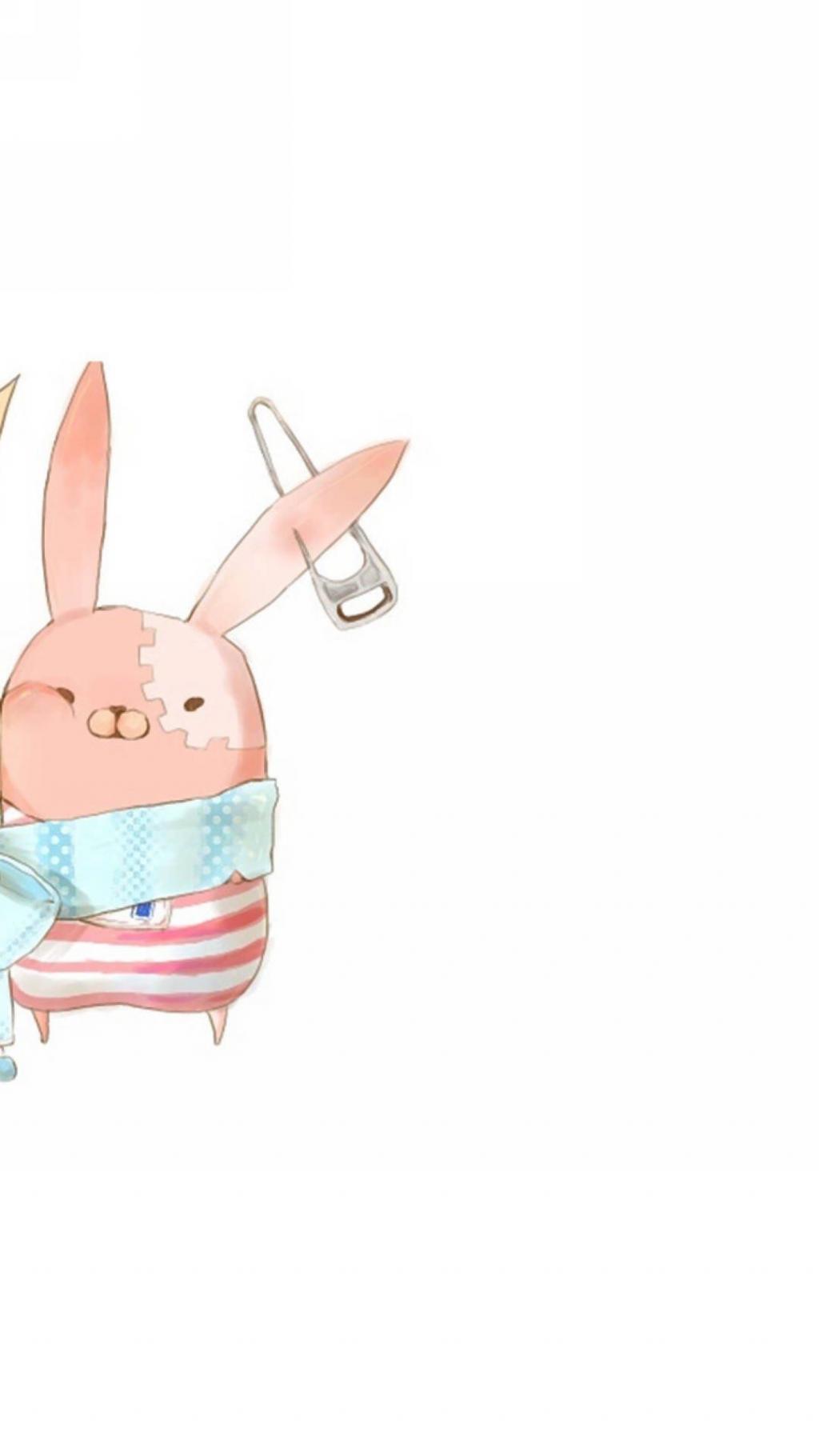 可爱卡通一左一右情侣