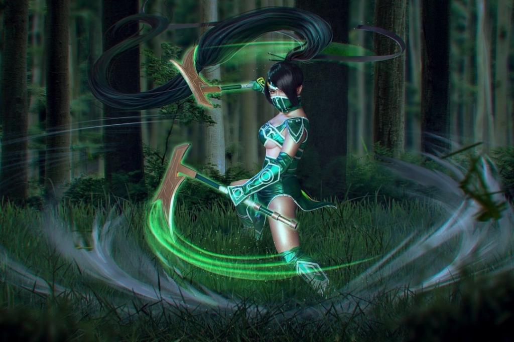 好玩的《英雄联盟》人物暗影之拳·阿卡丽