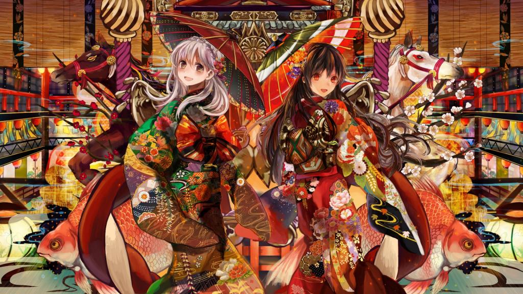 二次元马年新年动漫