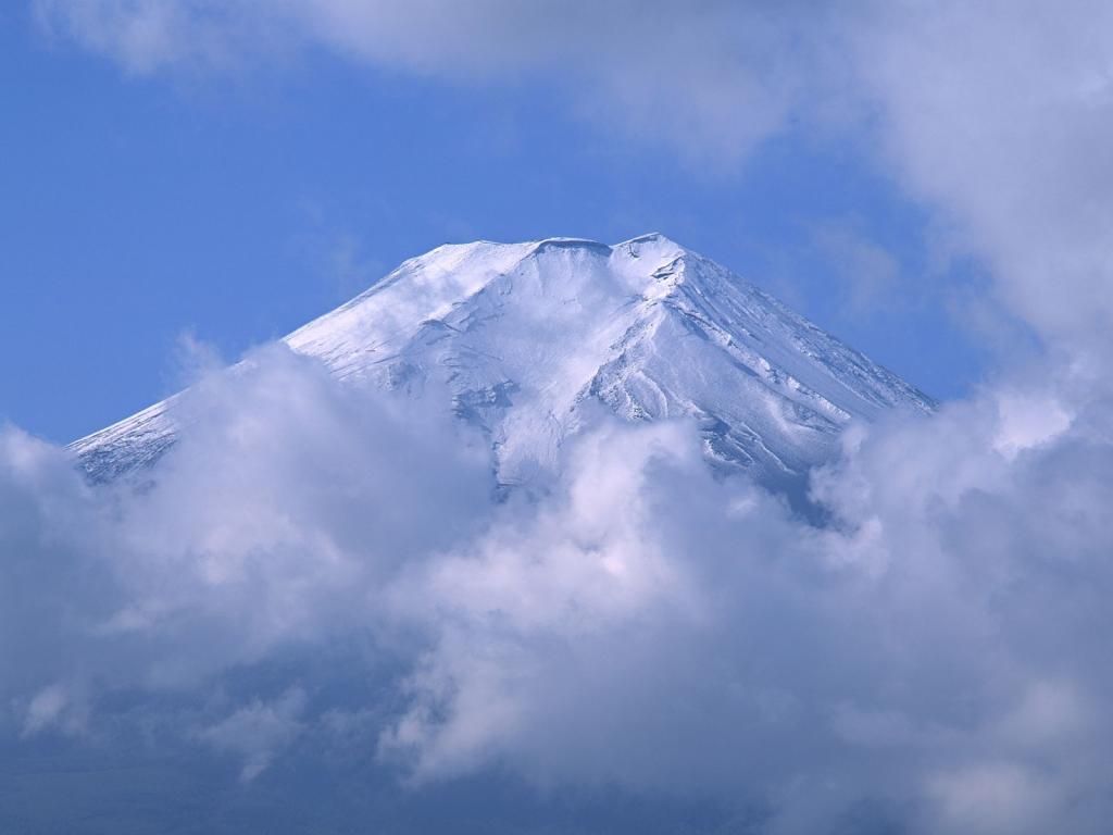 富士山红霞风景