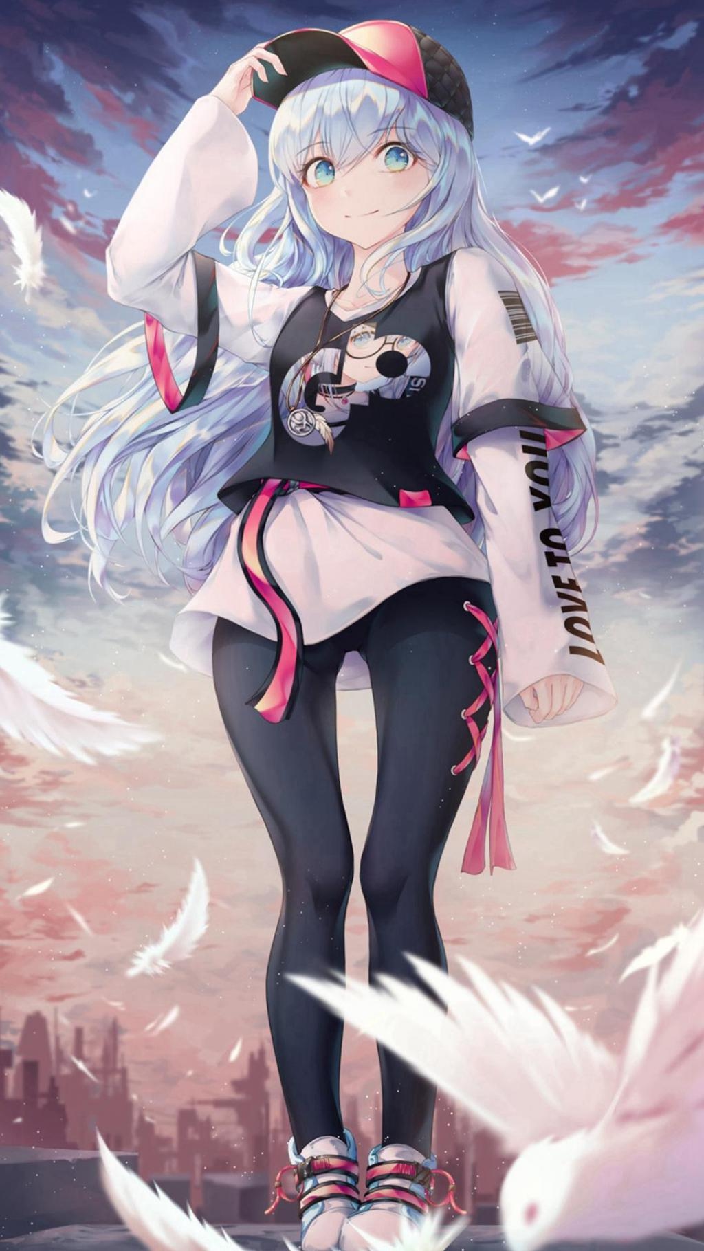 二次元性感动漫美女精美手绘插画,高清图片,手机锁屏桌面-壁纸族