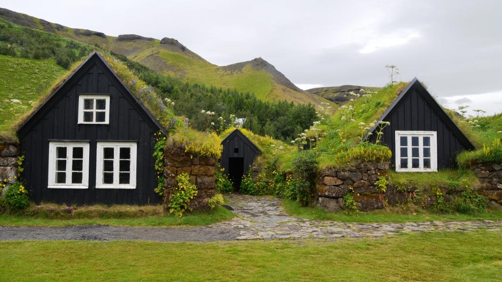 美丽的欧洲乡村小房风景