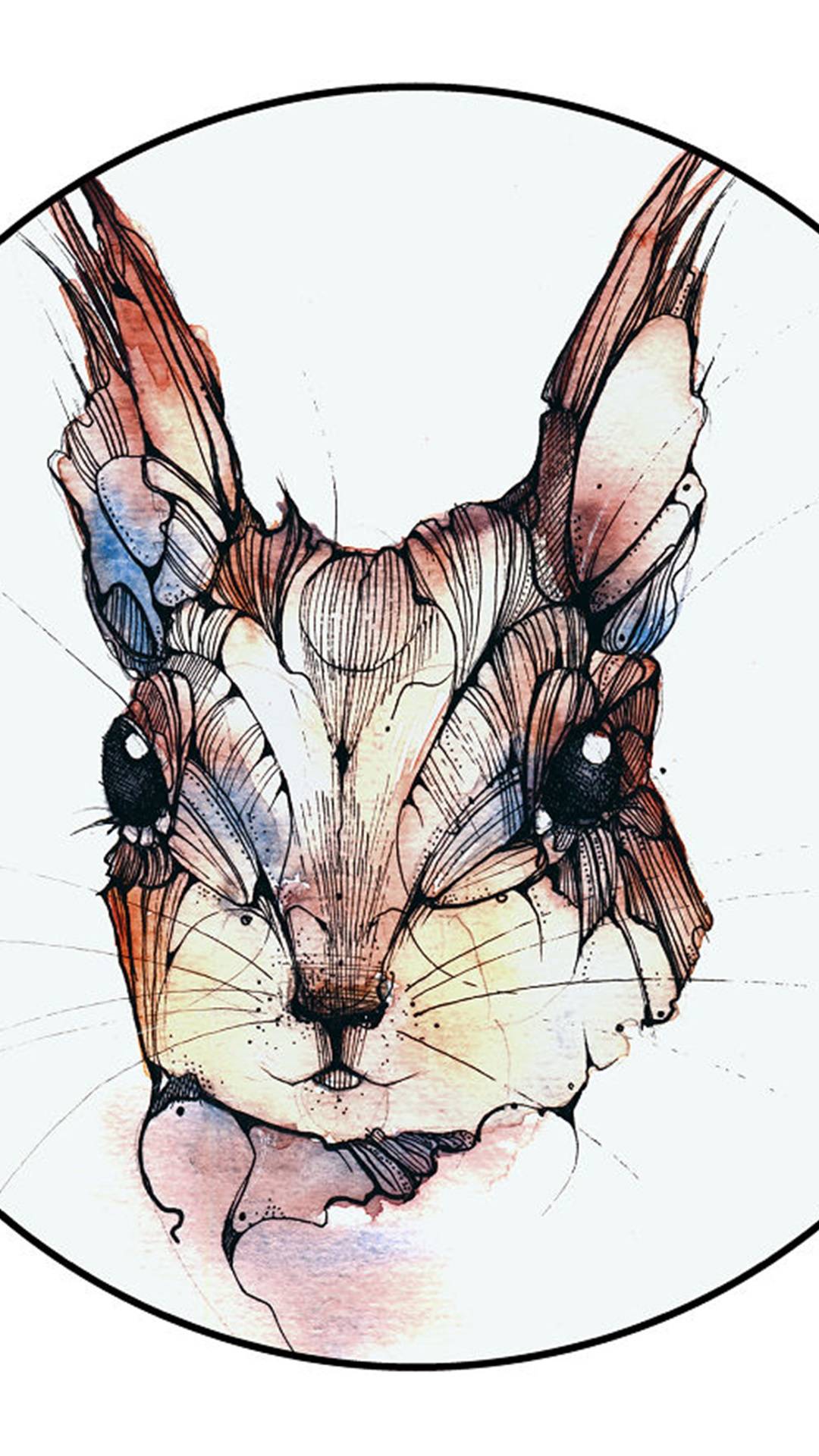 个性彩色动物手绘