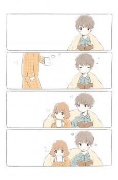 4格手绘卡通情侣-1