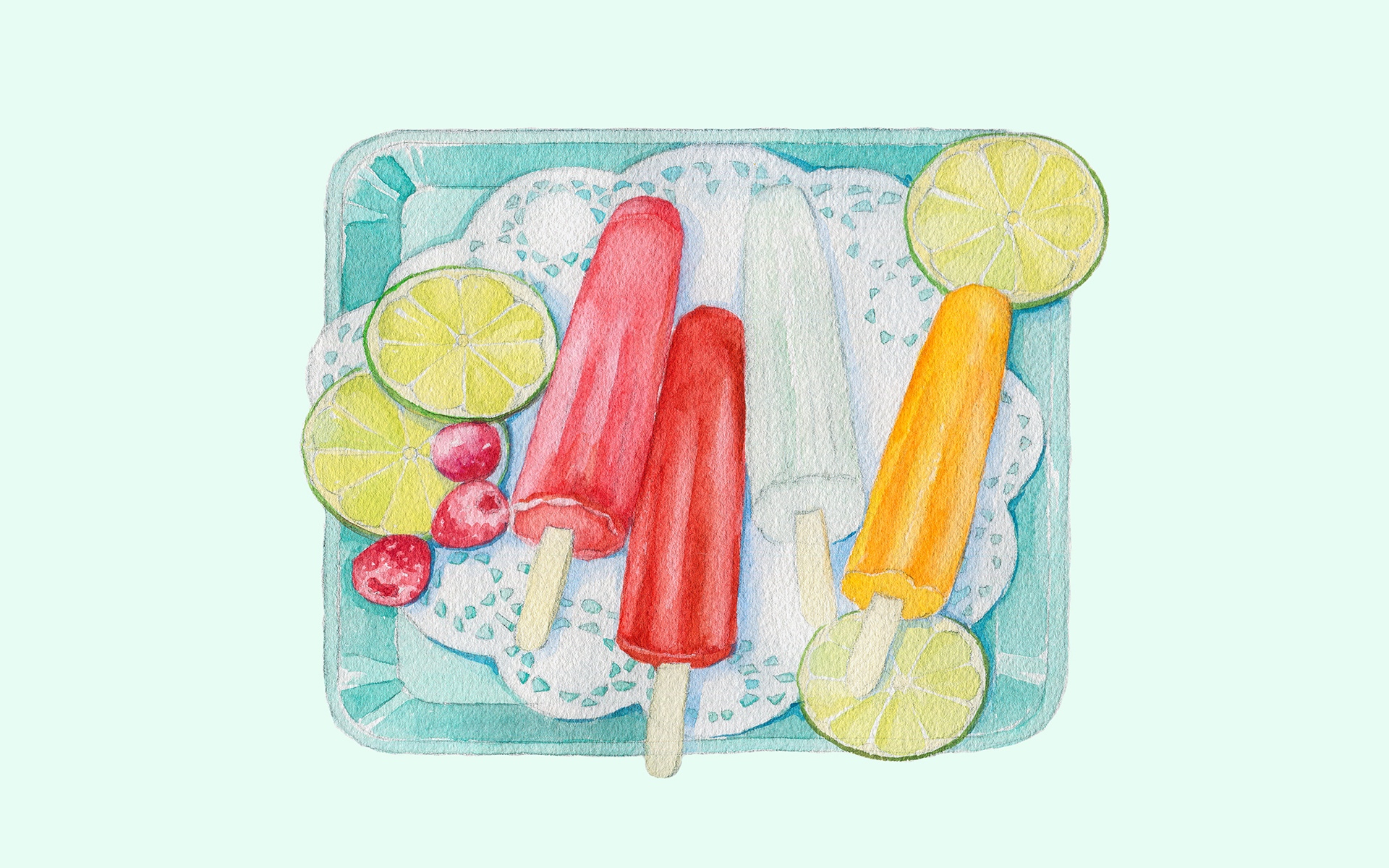 创意手绘美食插画,高清图片,电脑桌面-壁纸族