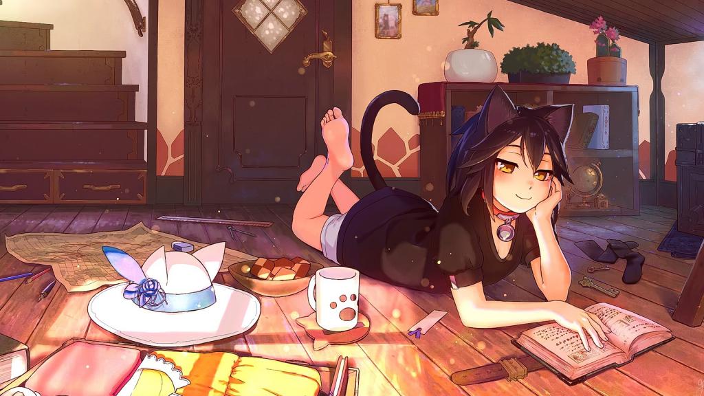 呆萌的猫少女动漫