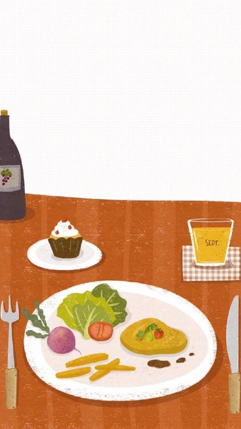 治愈系美食插画