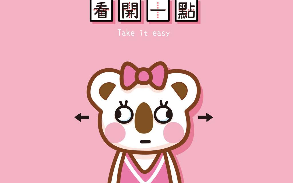 OK熊可爱卡通文字