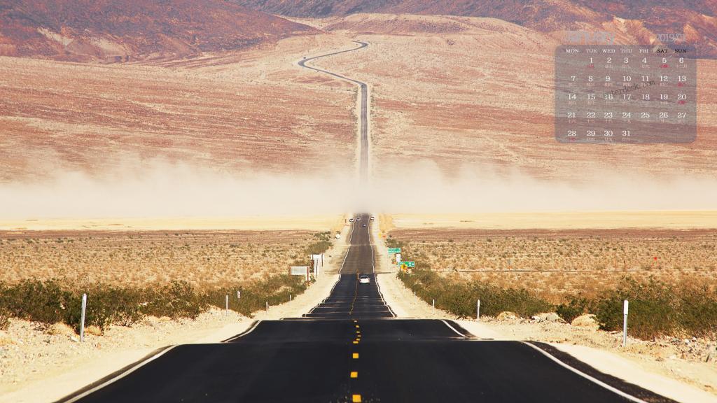 2019年1月美国旅游风光日历