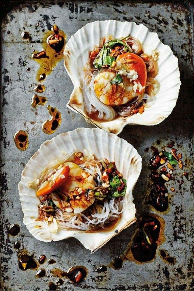 精致美食贝类海鲜