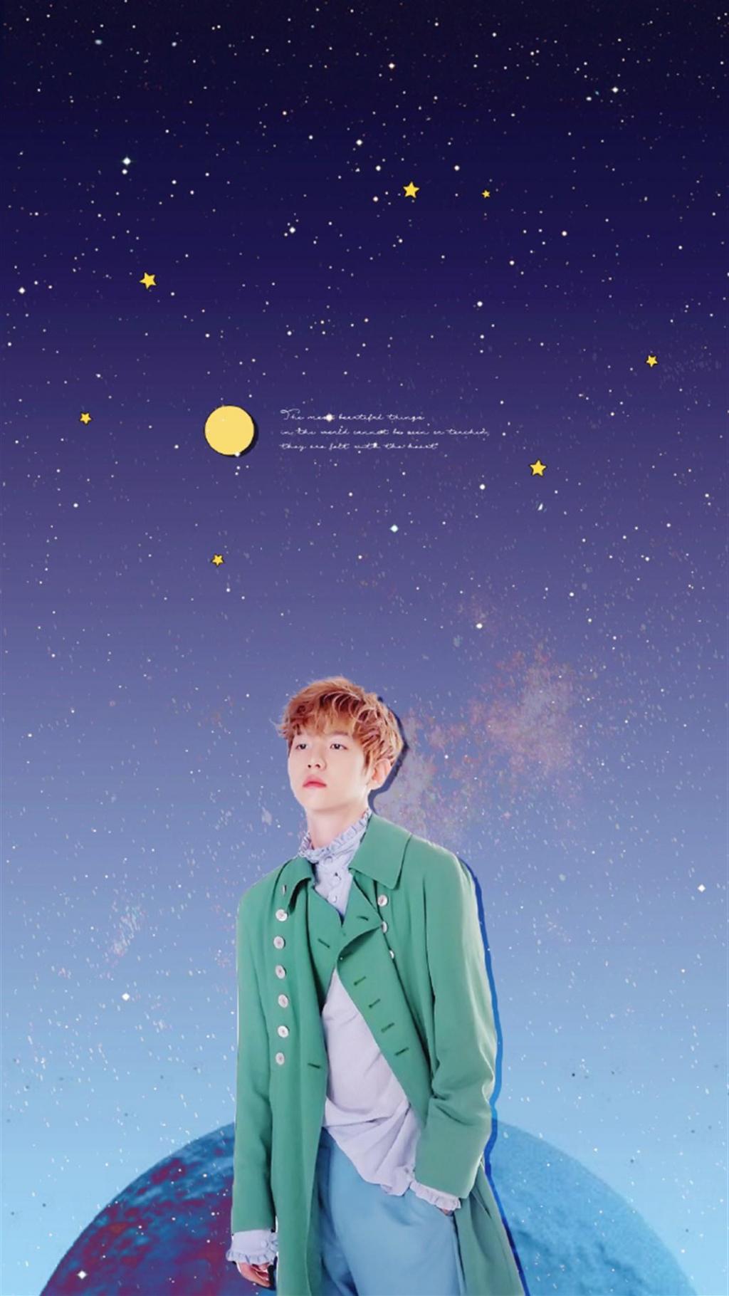 exo边伯贤饭制清新背景