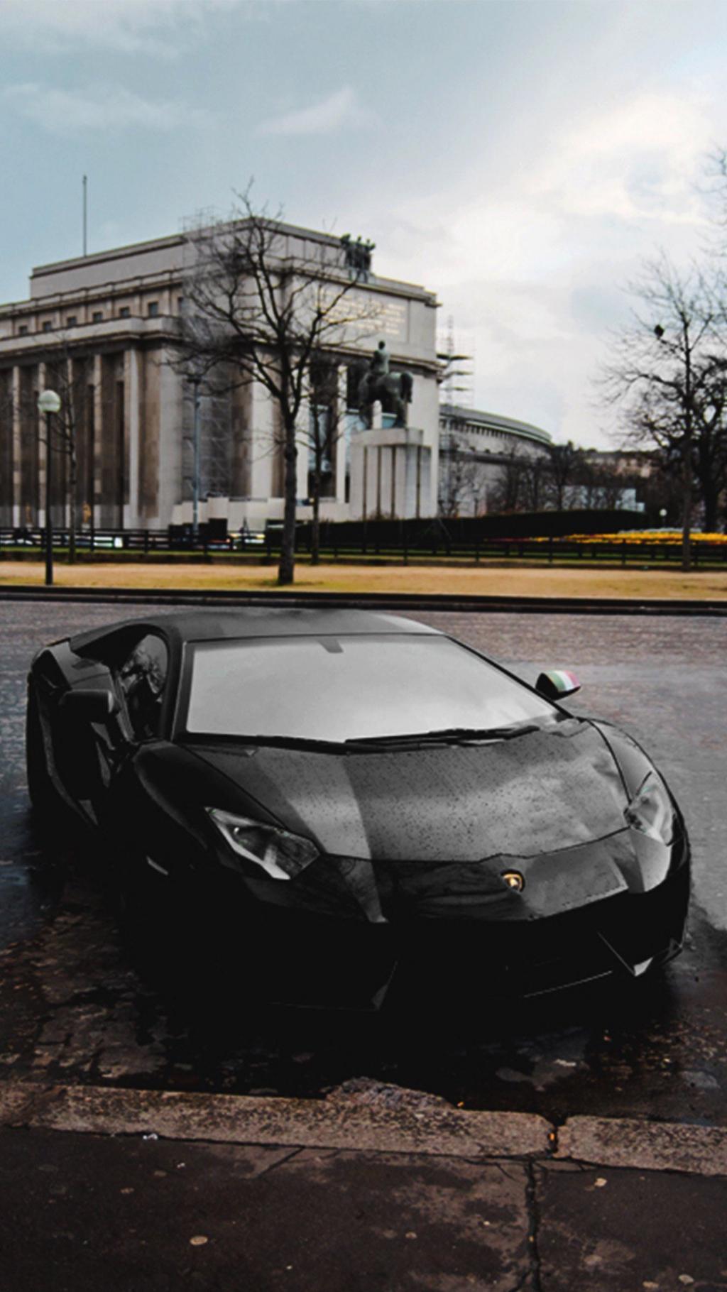 兰博基尼黑色跑车