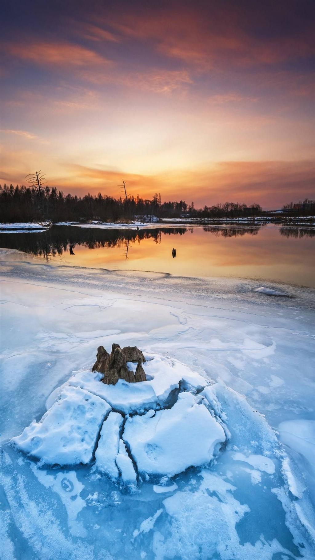 唯美冬季雪景自然风光