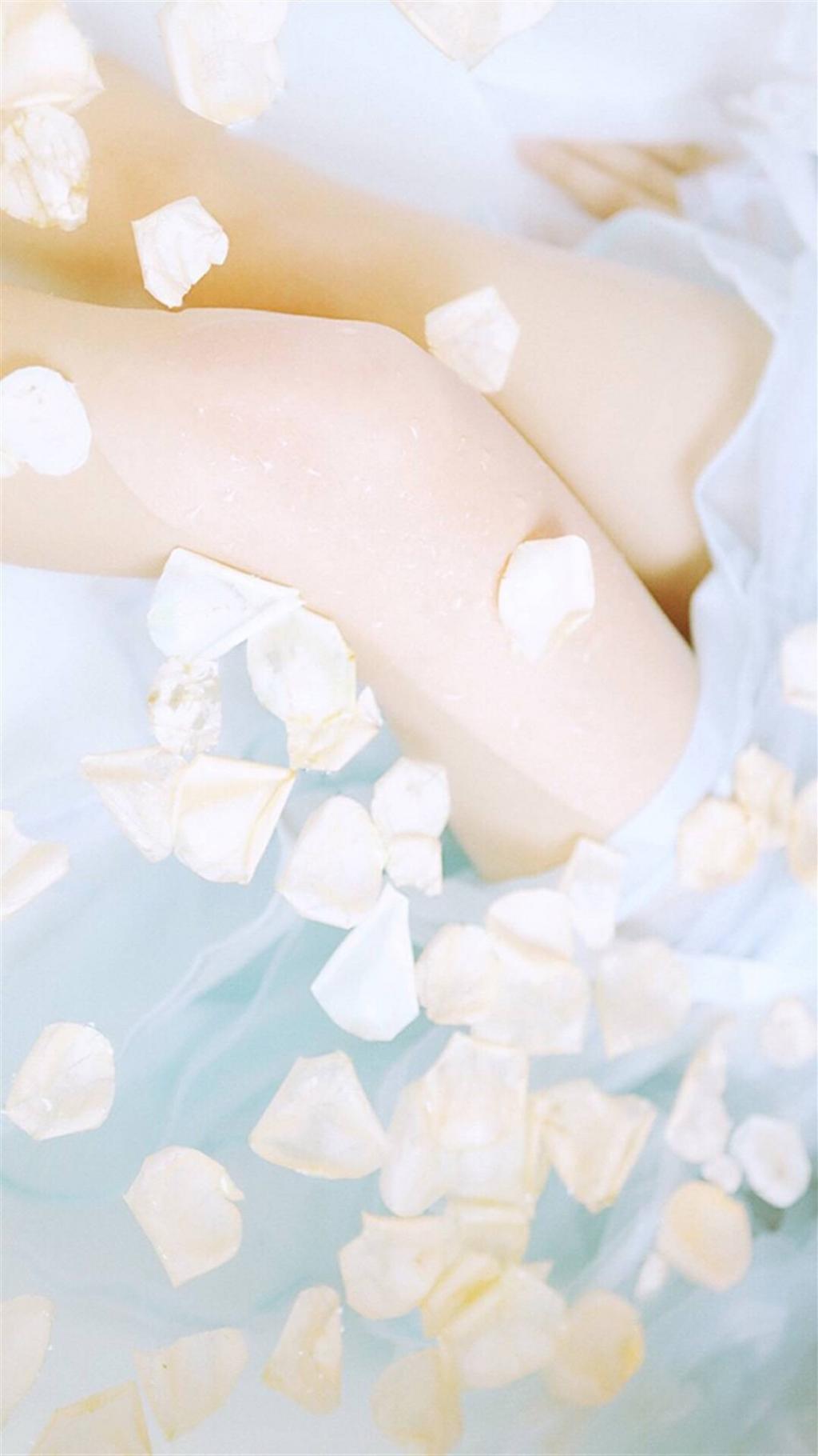 淡蓝系少女锁屏