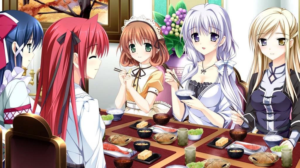 少女编织爱的画布图片