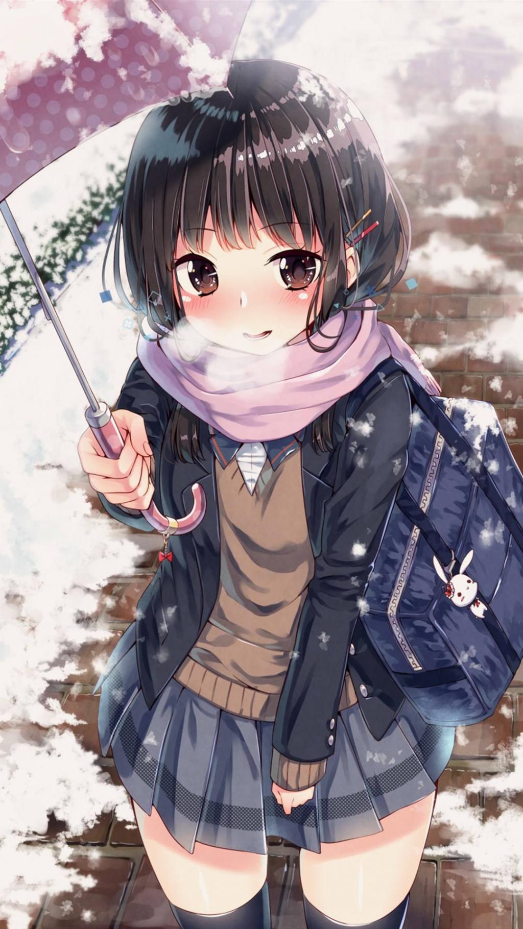 二次元冬季美少女