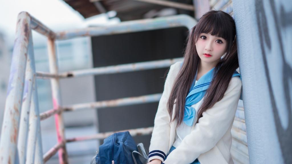 清新双马尾大眼萝莉美女图片