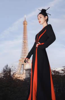 巴黎时装周美女张予曦白嫩精致优雅写真