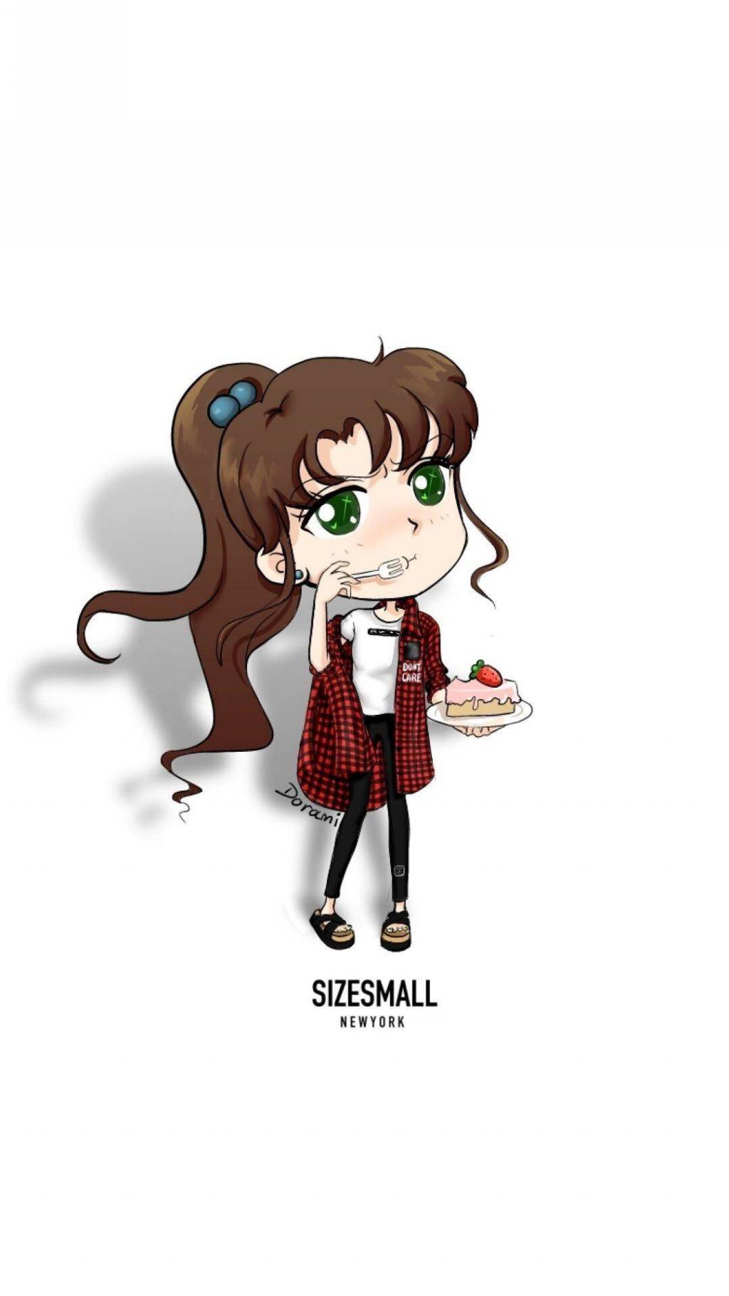 美少女手战士手绘插画