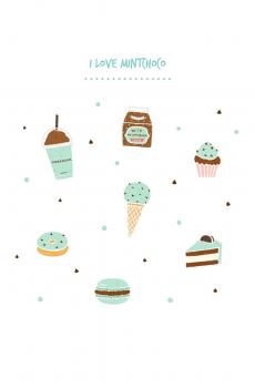 美食手绘插画iPhone6 Plus壁纸-5