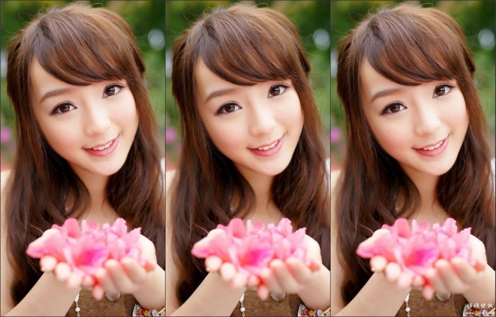 花海中的妩媚清纯女孩-黄诗思