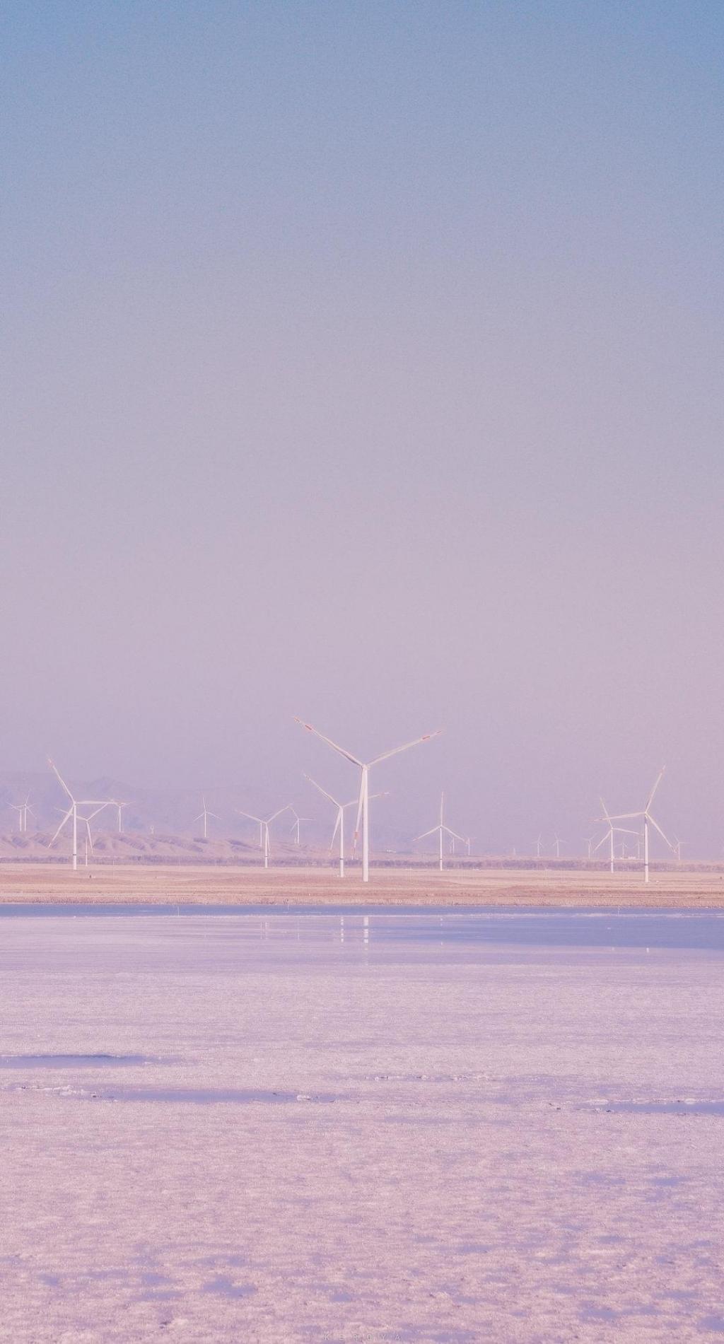 日落前茶卡的温柔浪漫治愈系美景