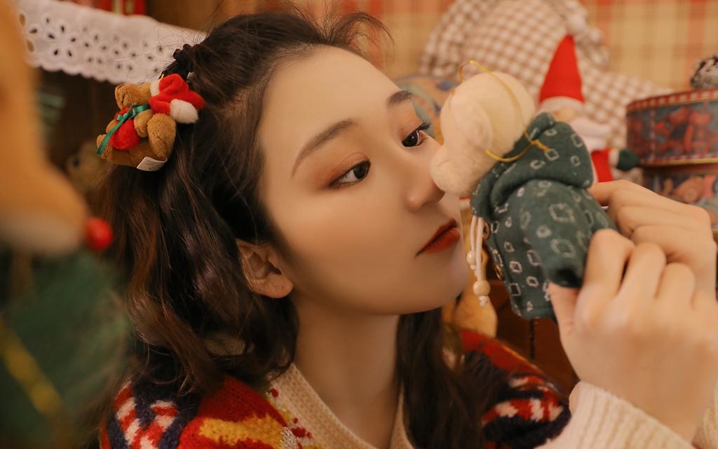 圣诞节美女艺术写真