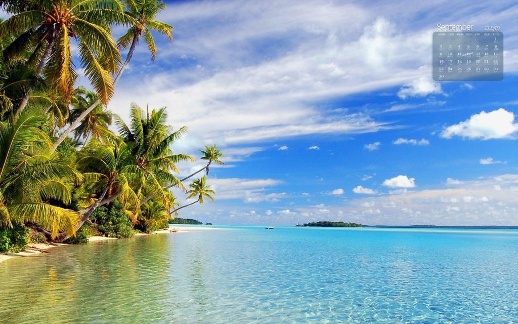 2019年9月心中的大海日历