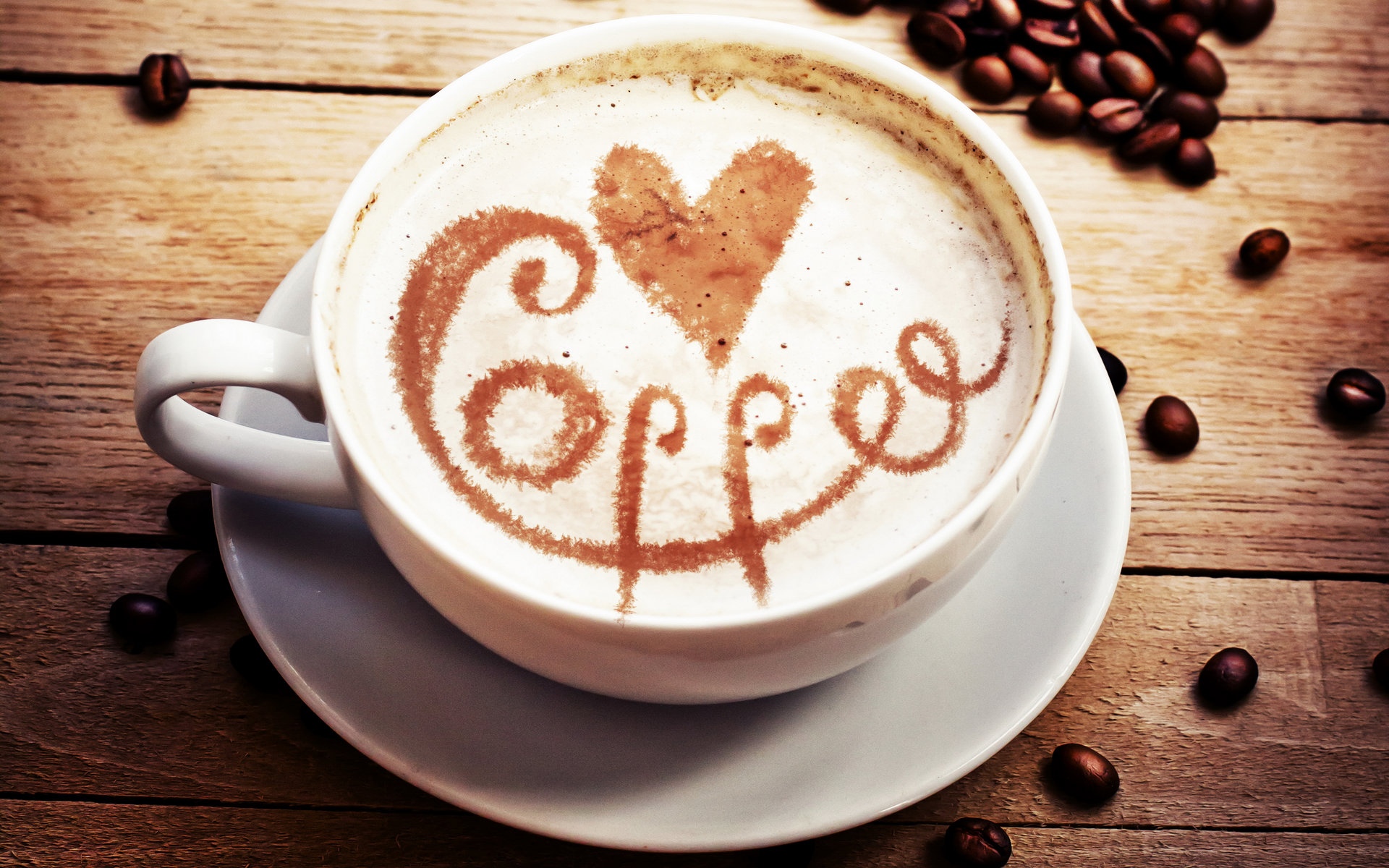 情侣心形图案咖啡图片