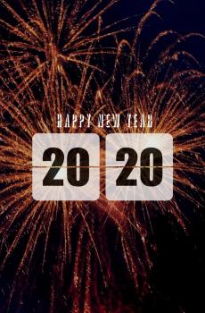 跨年之夜欣赏烟花