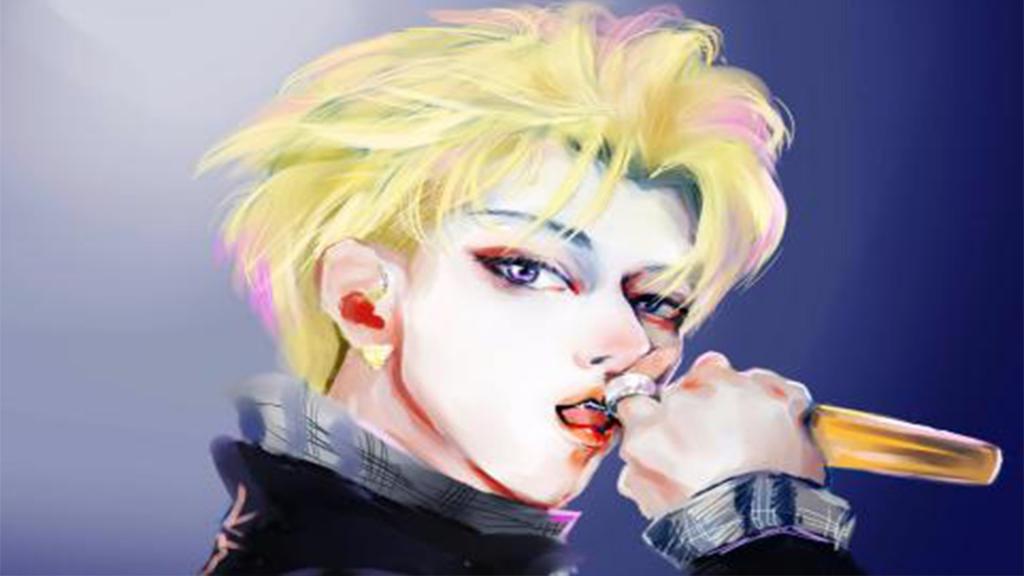 黄子韬微博背景插画