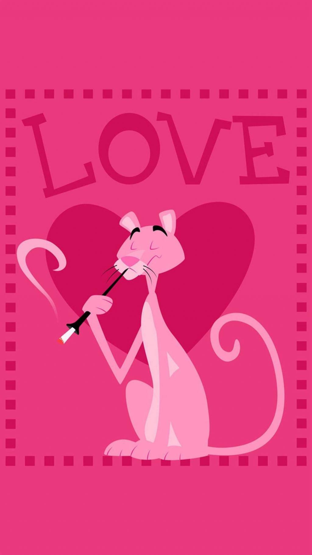 卡通可爱少女心粉红豹