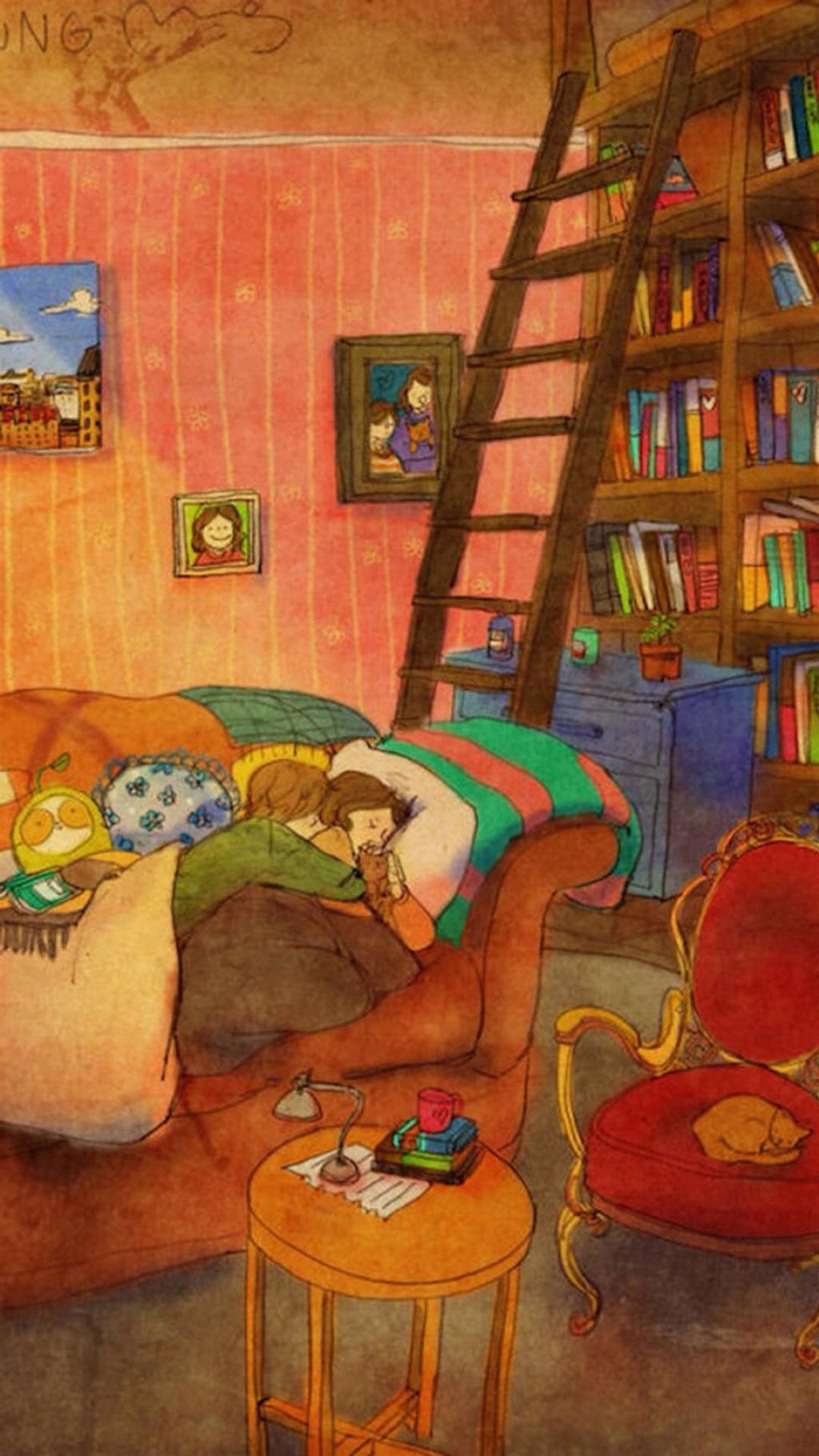 暖心爱情故事插画第一辑