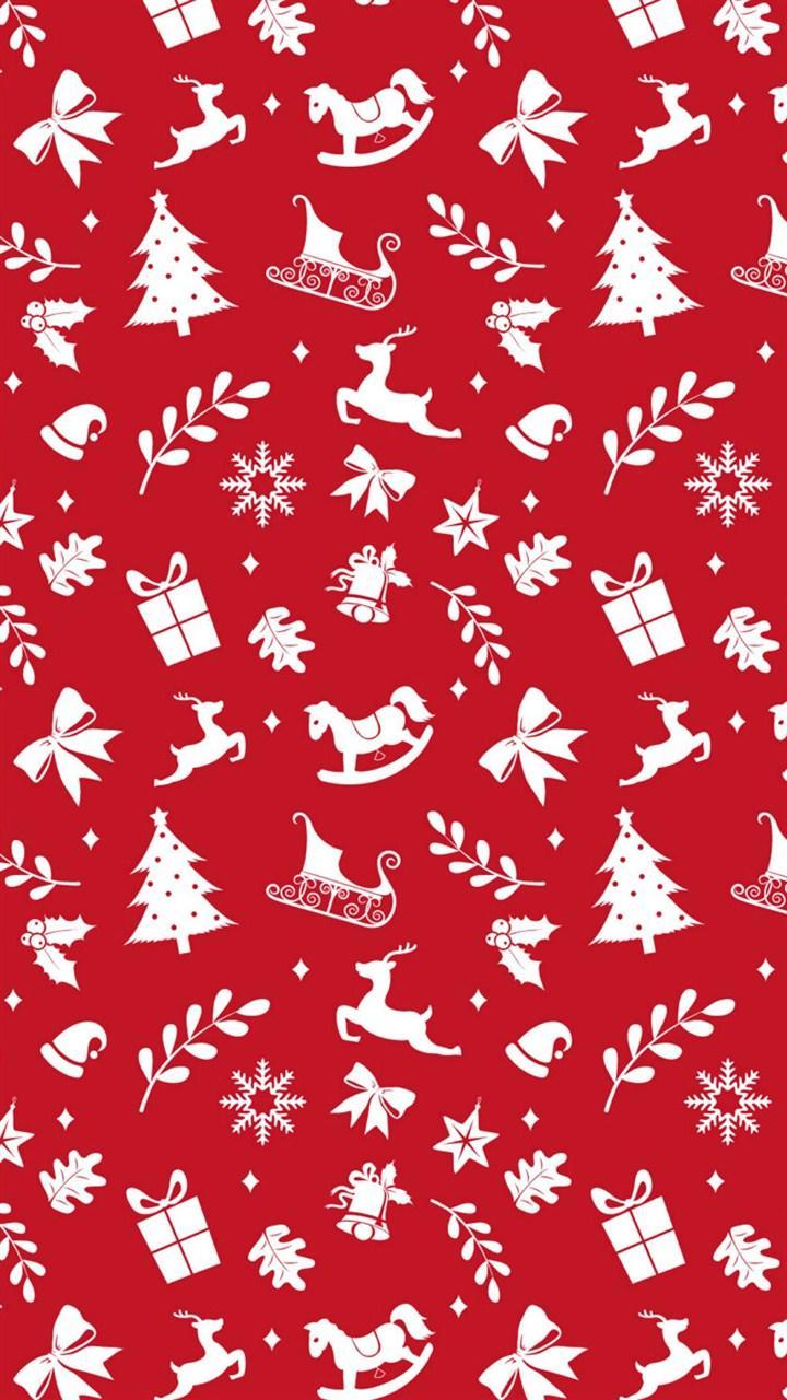 圣诞节个性平铺手机壁纸