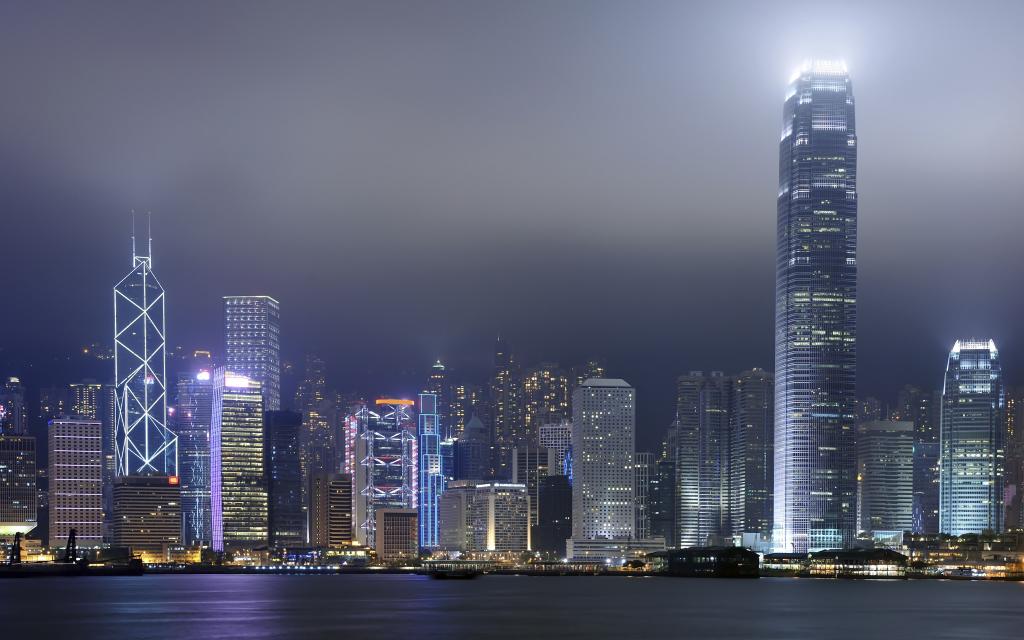 世界三大夜景之维多利亚港夜景