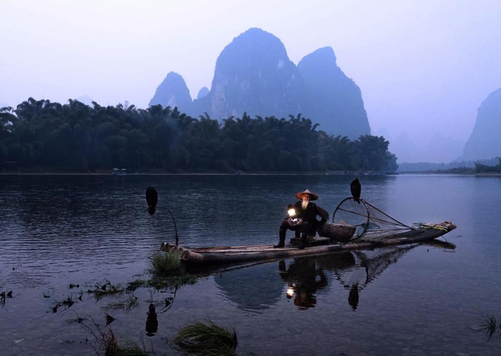 桂林漓江渔火