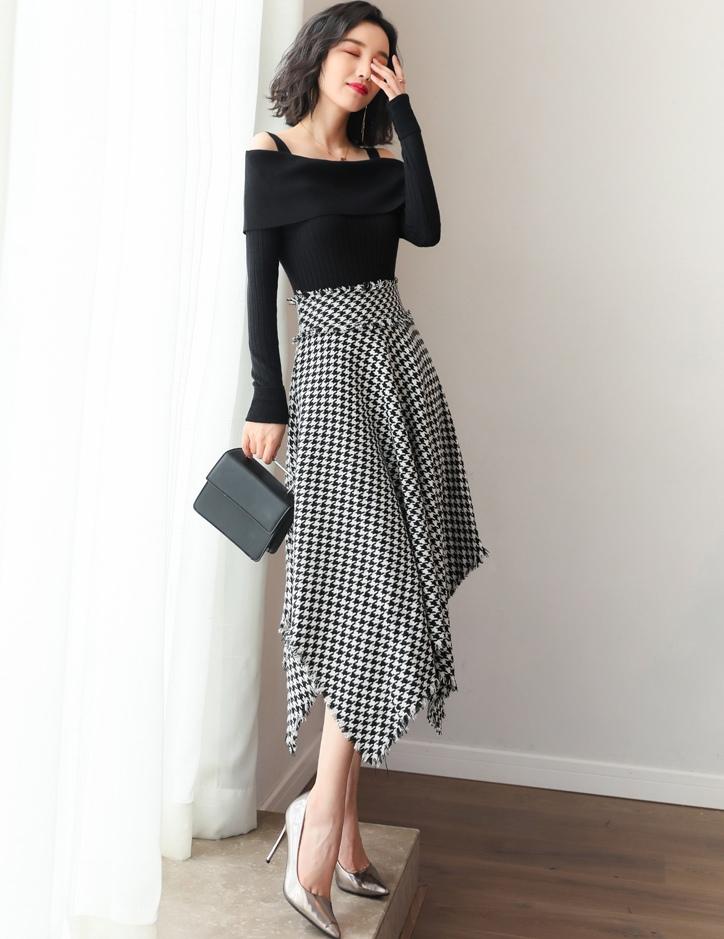 2018秋冬新款法莎尼亚轻奢品牌连衣裙