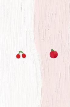 可爱小清新纯色油画风手绘-3