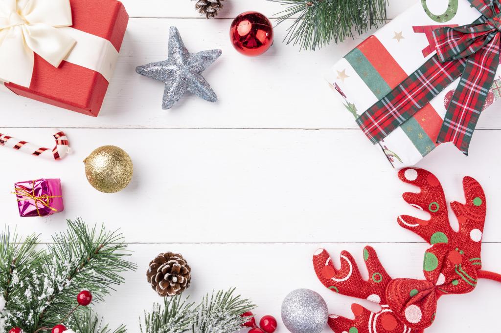 圣诞节白色背景装饰