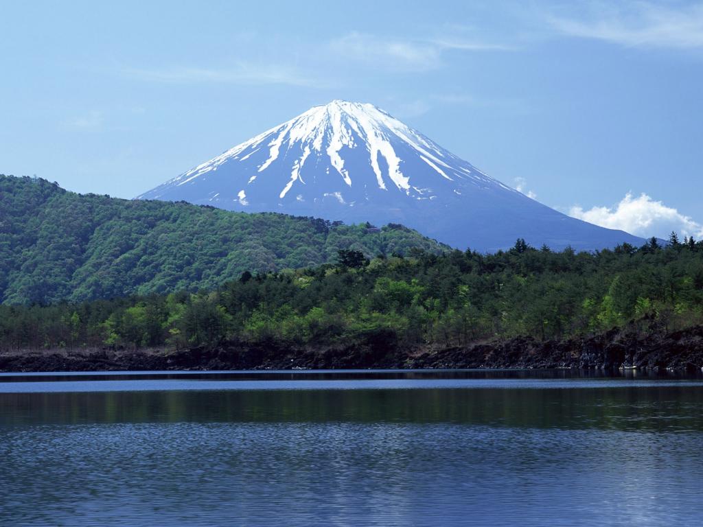 富士山红霞风景