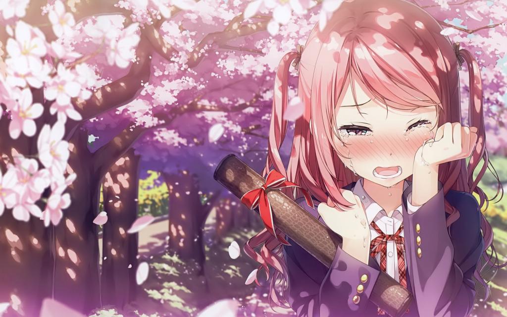 女孩哭得撕心裂肺