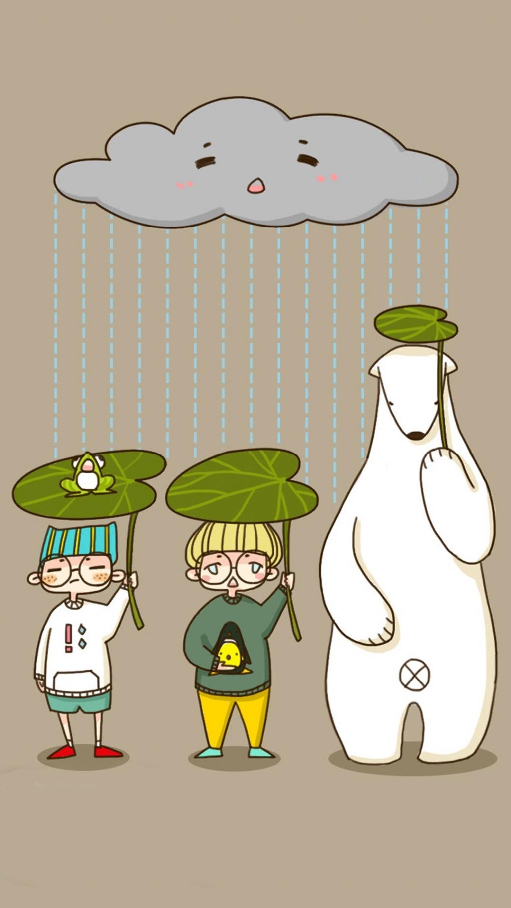 可爱卡通北极熊