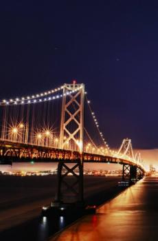 城市夜景唯美大桥