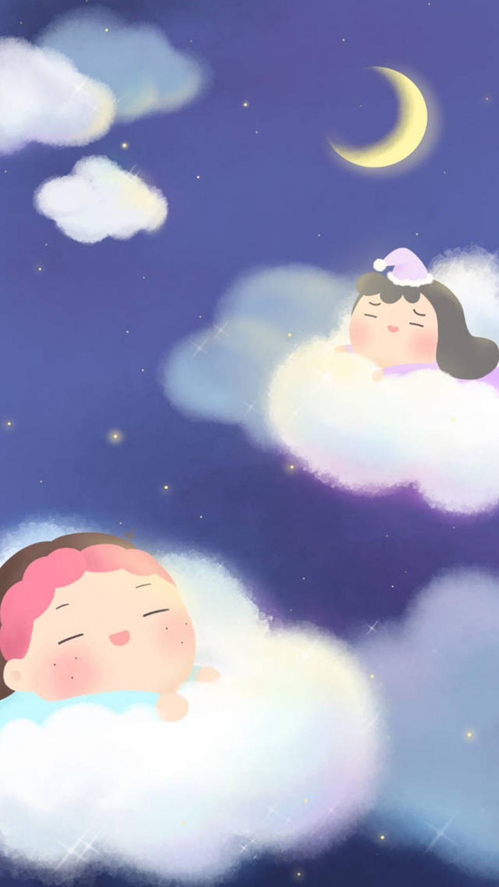 唯美可爱卡通插画