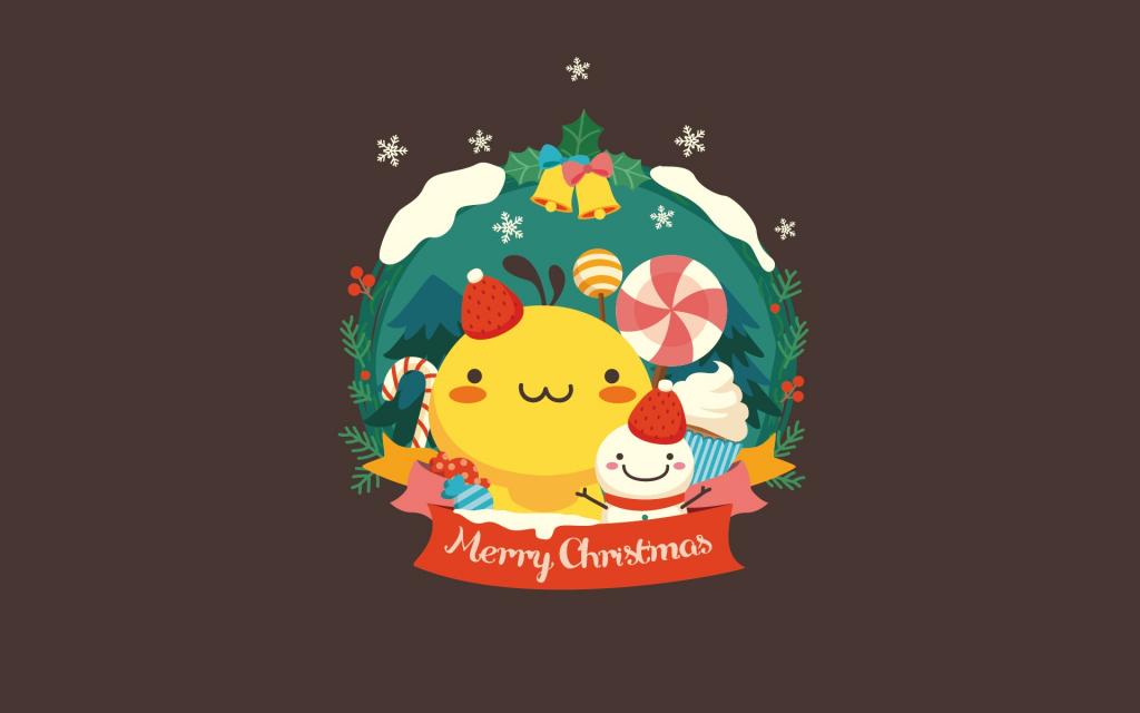 油爆叽丁圣诞风格主题壁纸