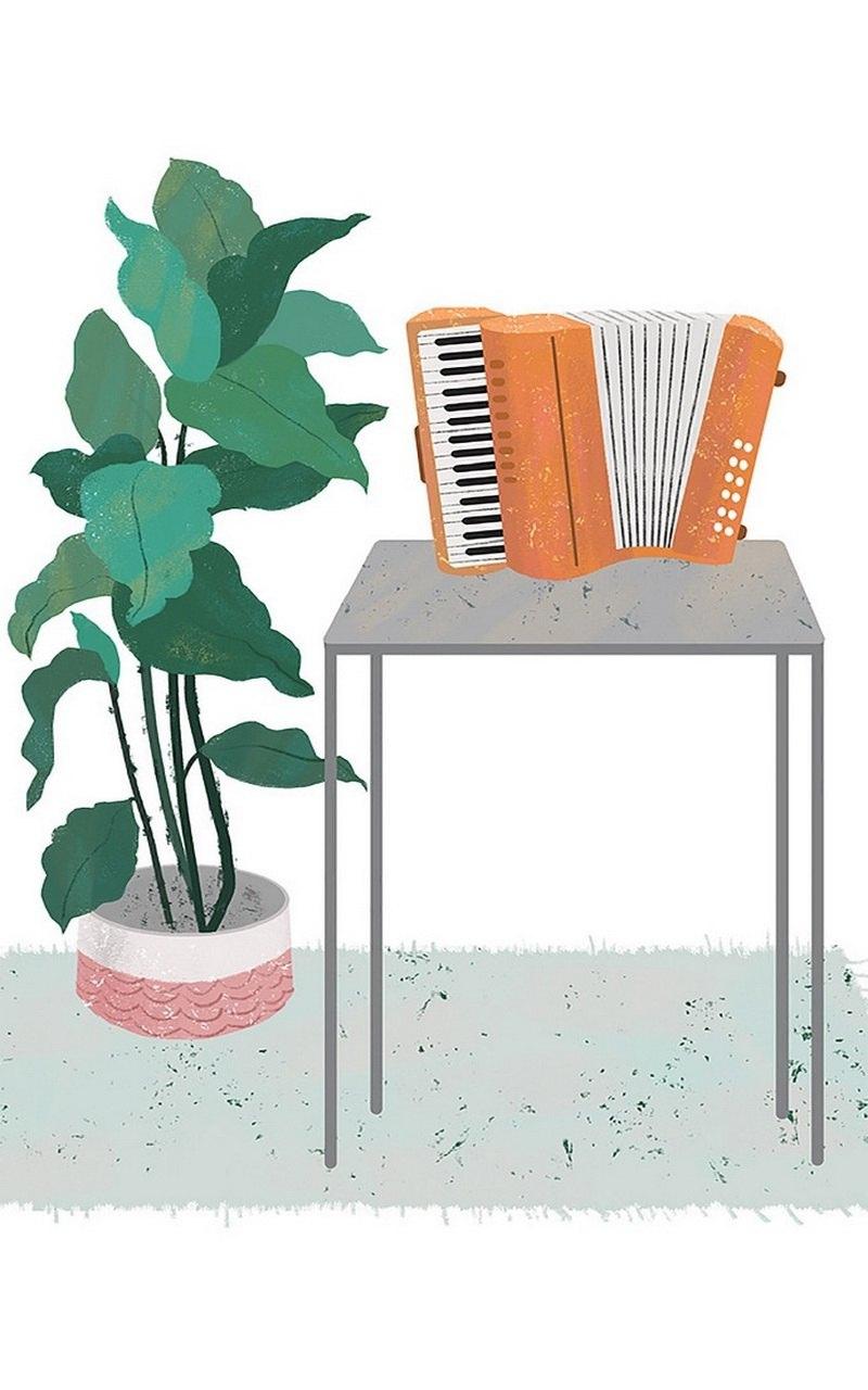 小清新室内插画