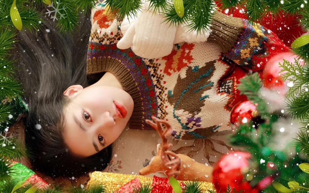 性感美女圣诞主题摄影写真