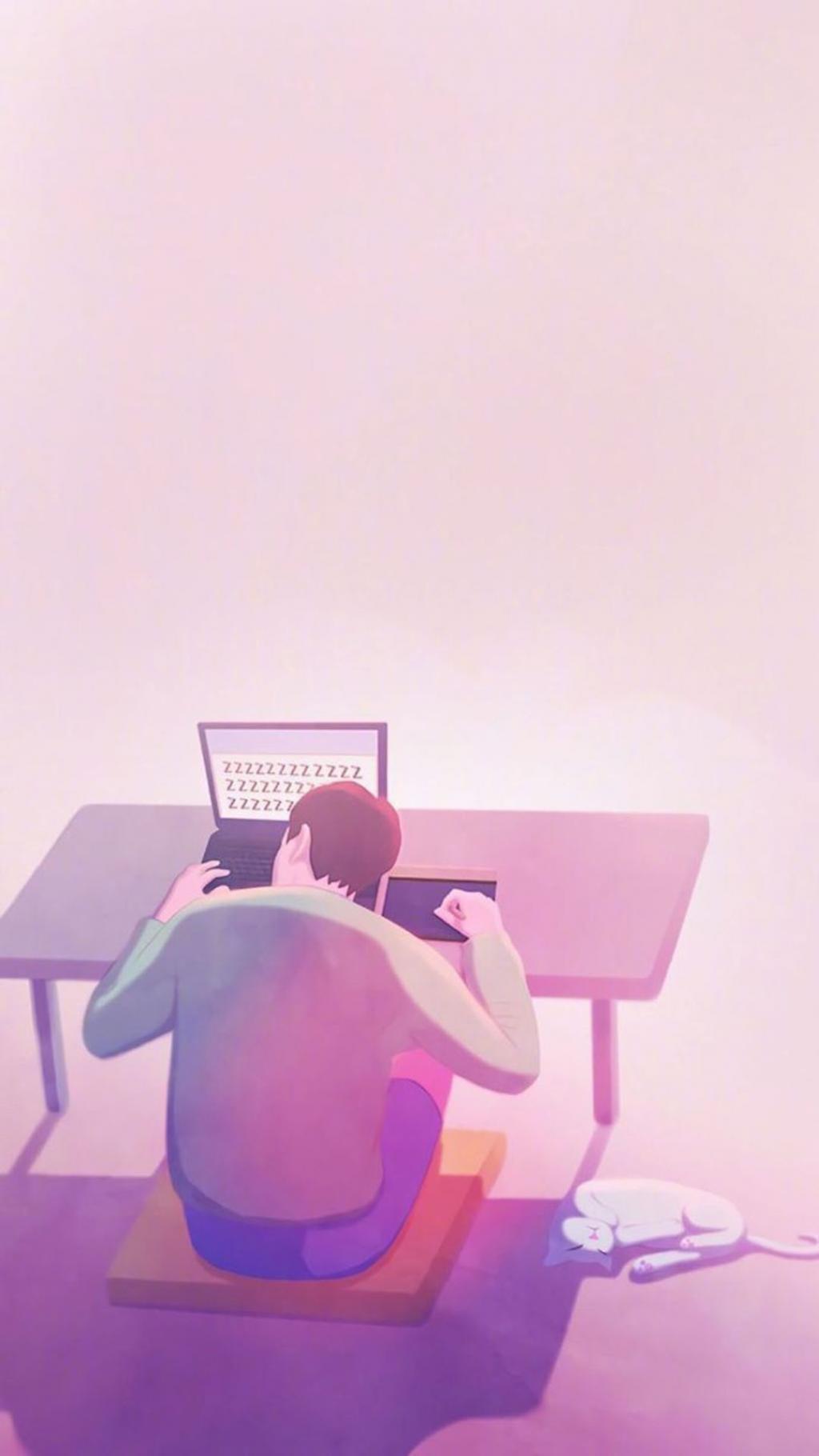 炫彩手绘光影背景